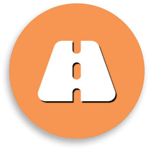 Minimalist symbol on circular backdrop