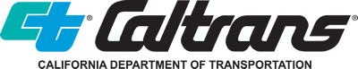 Caltrans text and logo design