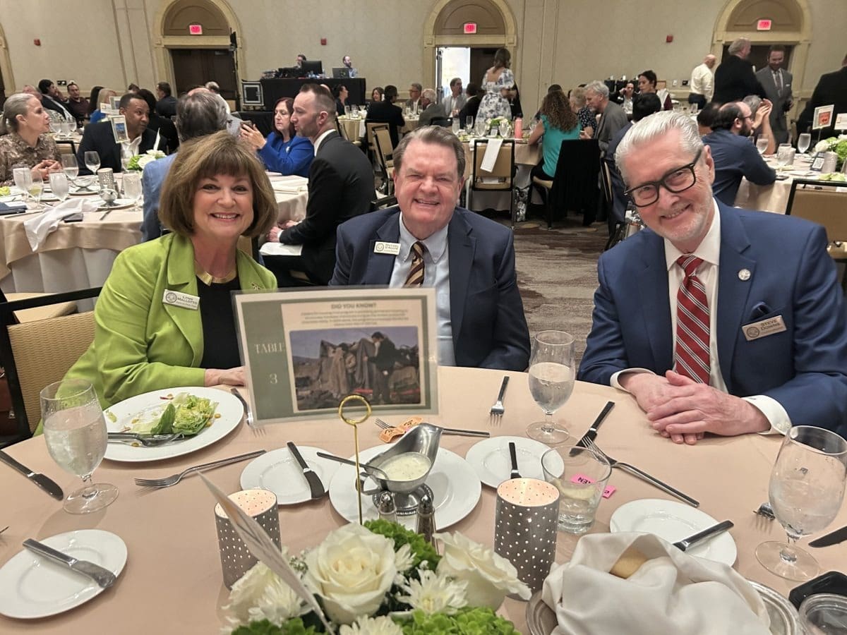 Guests seated at a dining event